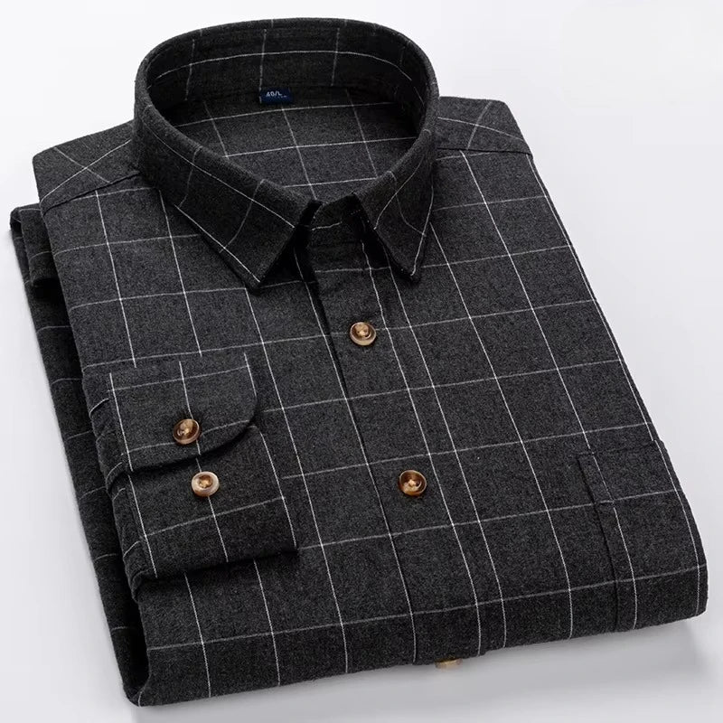 Camisa Algodón | Manga Larga | Ajuste Formal | Rayas/Cuadros | Oficina | Ticotrendy