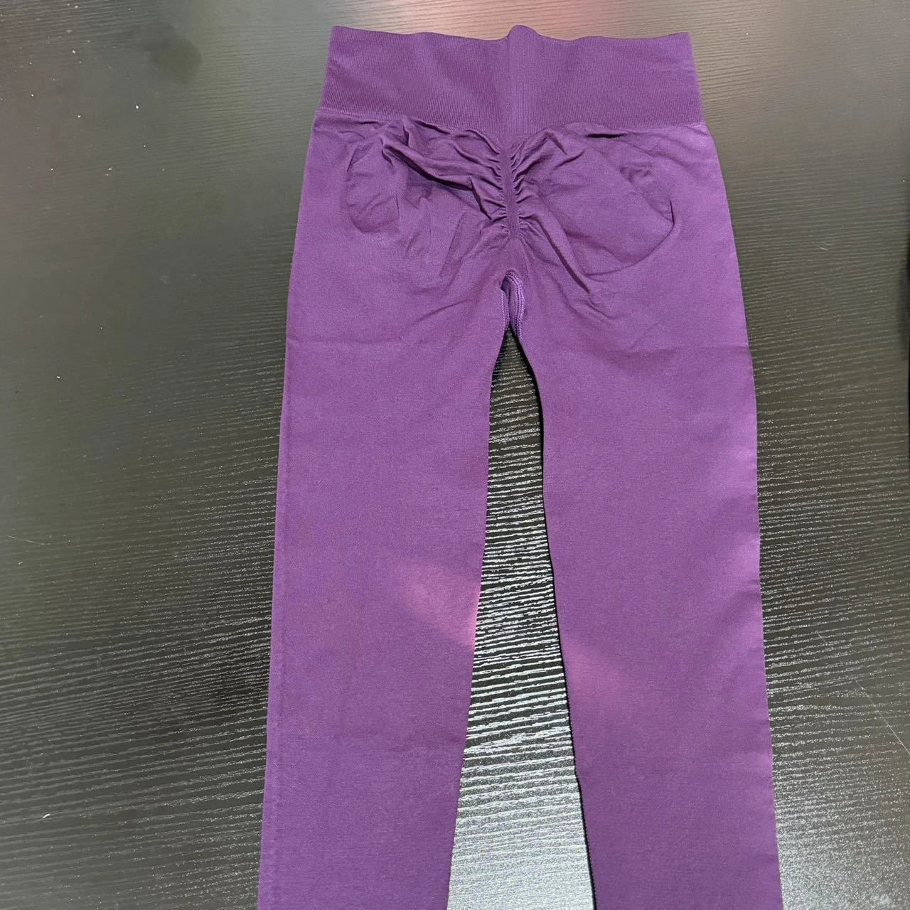VEQKING, pantalones de Yoga de cintura alta para mujer, mallas deportivas sin costuras para realzar la cadera, mallas elásticas sólidas de realce para gimnasio, pantalones de entrenamiento para Fitness
