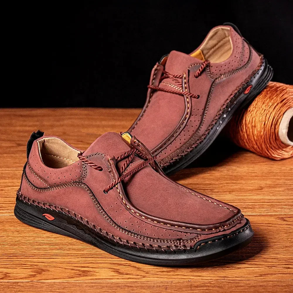 Zapatos Cuero Hombre ∣ Casual Negocios ∣ Talla Grande Hechos a Mano