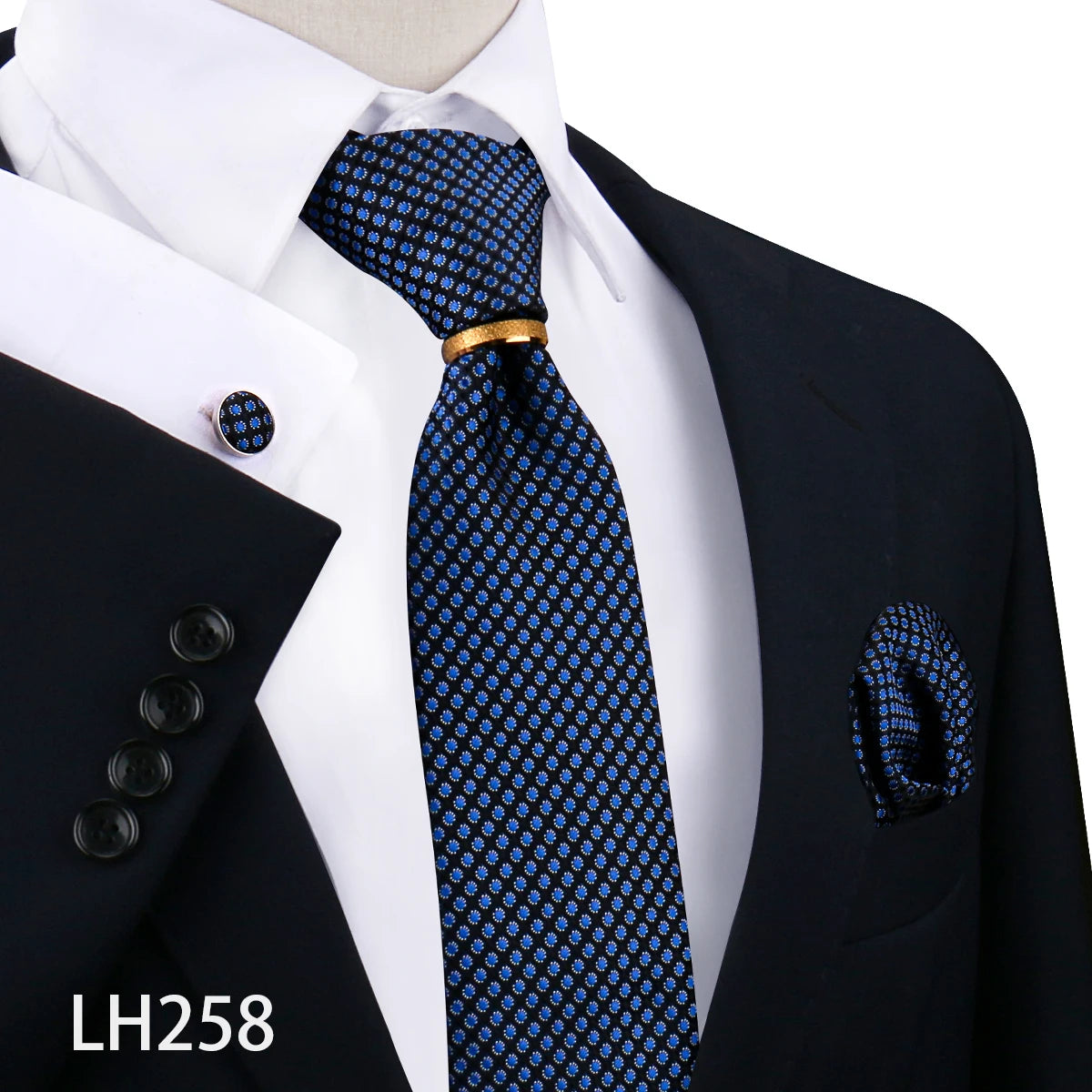 Set De Corbata Anillo Gemelos Pañuelo Accesorio De Traje Boda