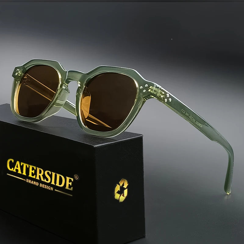Gafas de Sol Polarizadas CATERSIDE | Montura Poligonal TR90 Ultraligera | UV400