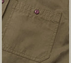 Camisa Casual Hombre | Estilo Retro | Algodón | Manga Corta | Bolsillos | Ticotrendy