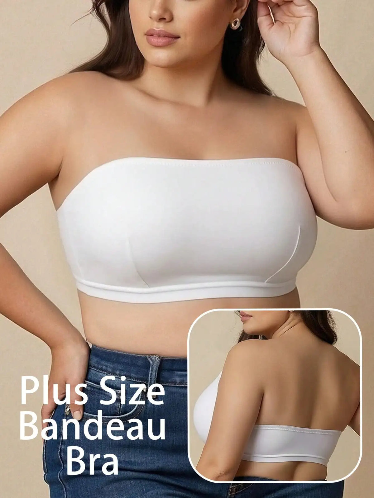 Sujetador Bandeau Inalámbrico Sin Costuras Anticaida | Tico Trendy