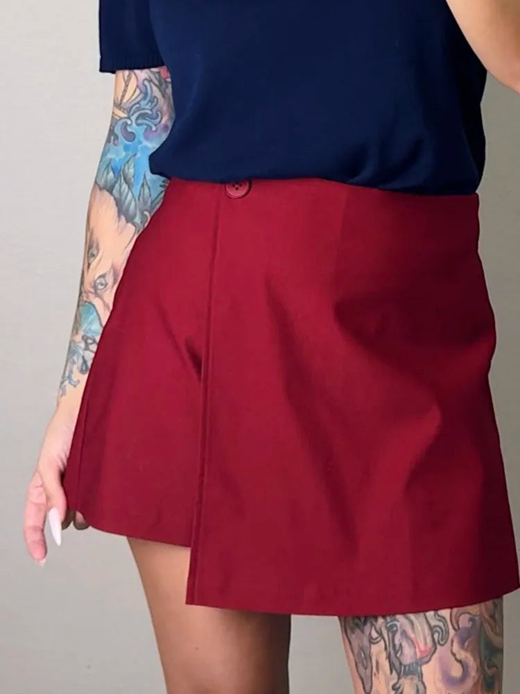 Mini Falda-Shorts Asimétrica | Estilo Elegante | Mujer