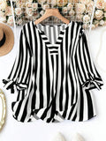 Camisa a Cuadros Cuello V Plus Size | Manga Larga Transpirable | Tallas 1XL-5XL | Tico Trendy