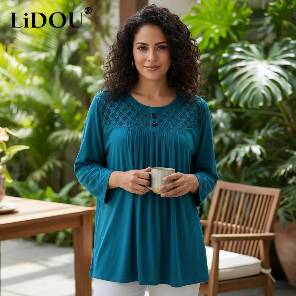 Top Vintage de Encaje | Talla Grande