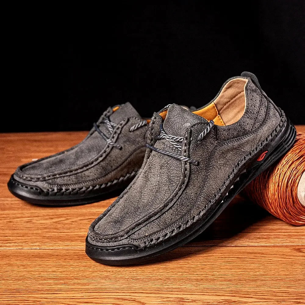 Zapatos Cuero Hombre ∣ Casual Negocios ∣ Talla Grande Hechos a Mano