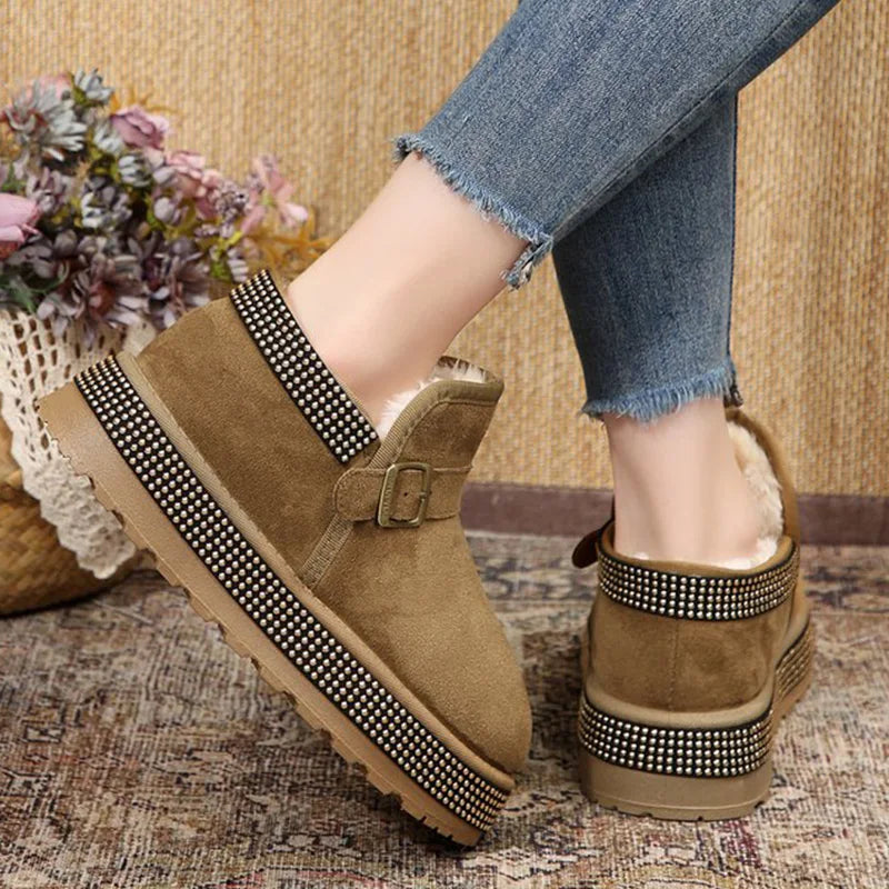 Botines de Plataforma Gruesa | Ante Sintético | Mujer
