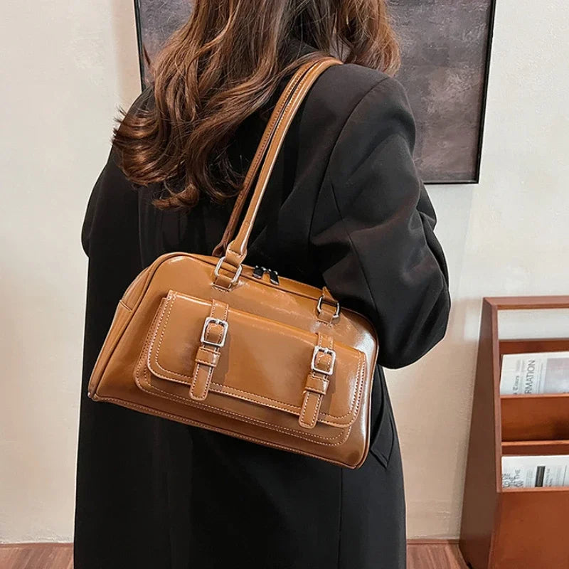 Bolsos De Mano Vintage De Lujo Mujer Elegantes De Piel Sintética