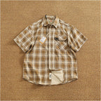 Camisa Casual Hombre | Cuadros Tartán | Algodón Puro | Manga Corta | Ticotrendy Costa Rica