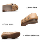 Mocasines de Cuero con Diseño Floral | Recortes Blancos | Planos | Informales
