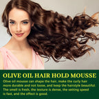 Mousse para peinar el cabello con aceite de oliva, estilismo duradero, reduce el Frizz, previene la rotura del cabello, mantiene los rizos del cabello, mantiene la Mousse para sujetar