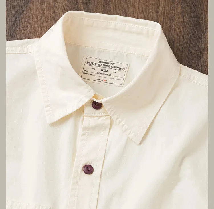 Camisa Casual Hombre | Estilo Retro | Algodón | Manga Corta | Bolsillos | Ticotrendy