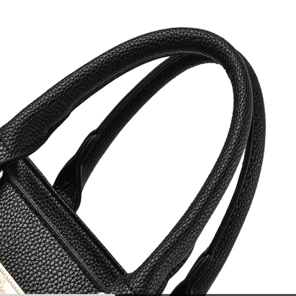 Bolso de Hombro de Gran Capacidad de PU con Bolsillo Abierto para Mujer