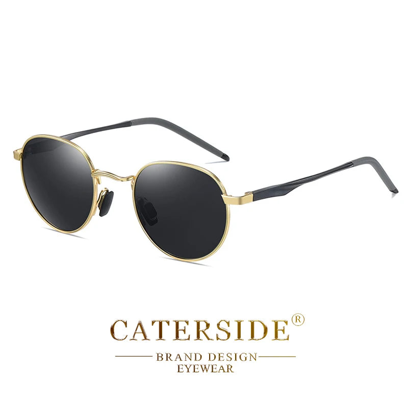 Gafas de Sol CATERSIDE Polarizadas | Montura Redonda Metal | Estilo Punk