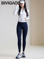 Leggings Piel Tiburón Sensación Desnuda | Sin Costuras Sexy Deportes | Mallas Ajustadas PV | Ticotrendy