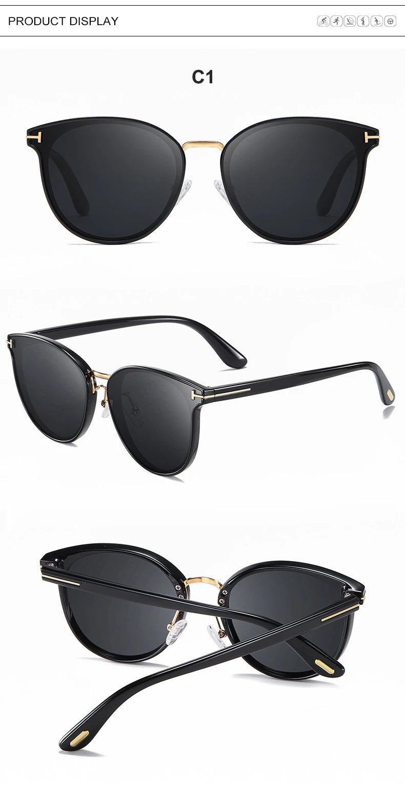 Gafas de Sol Caterside Polarizadas | Diseño Ojo de Gato de Lujo | Unisex