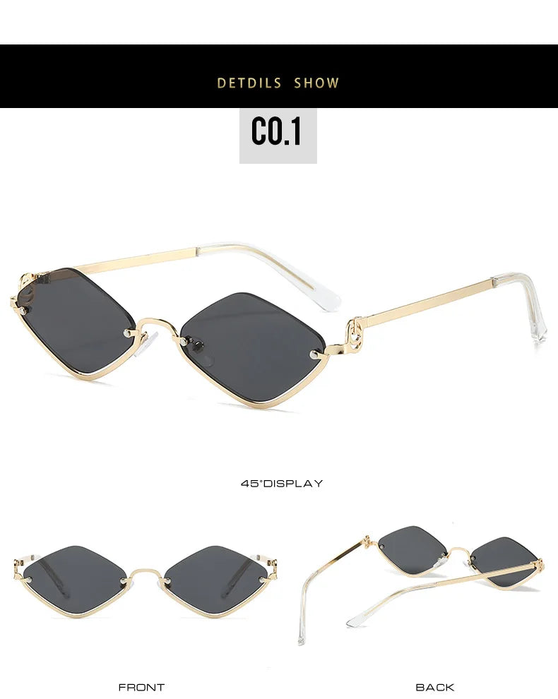Gafas de Sol Poligonales Ojo de Gato Sexy Casual Tendencia Tico