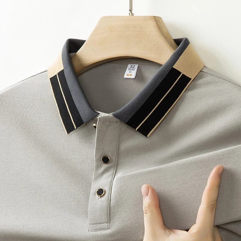 Polo Lujo Hombre 2025 ∣ Jacquard Transpirable ∣ Anti-sudor