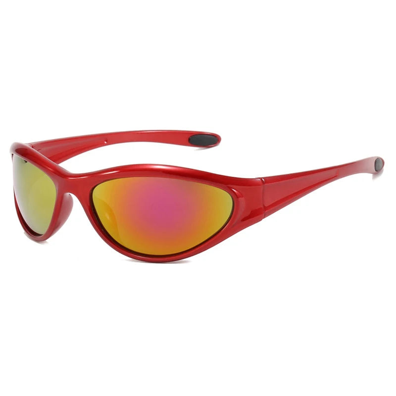 Gafas Sol Y2K Ovaladas Pequeñas Futuristas | Sentido Tecnología Gradiente UV400