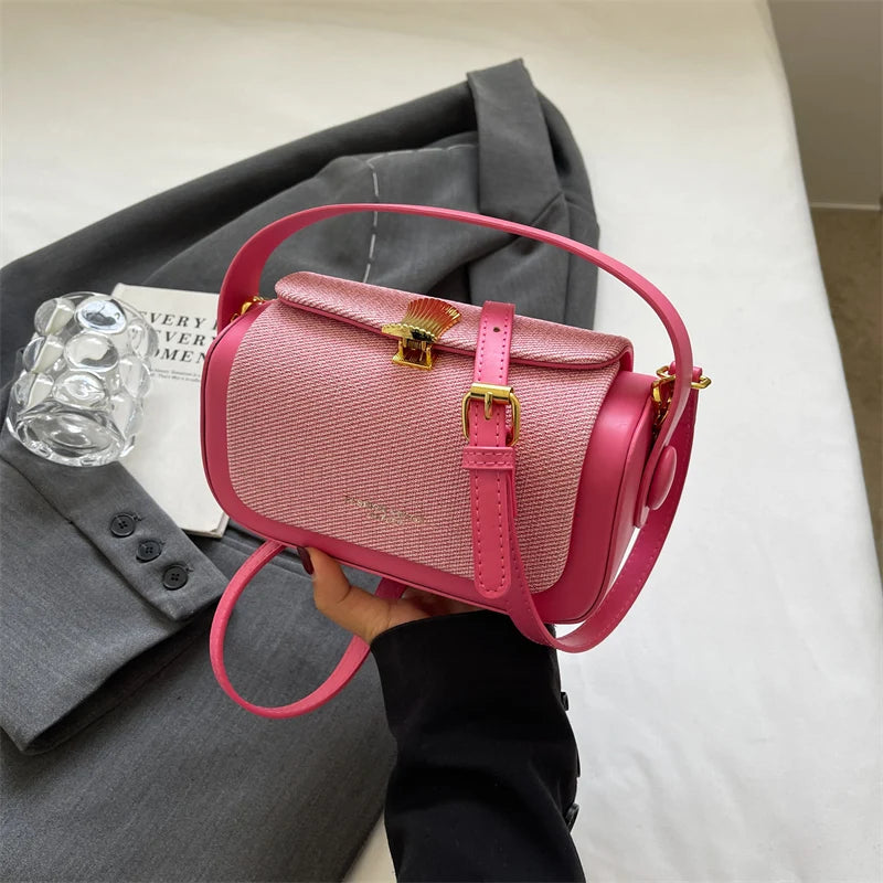 Mini Bolso Cruzado Cuadrado Lujo Estructurado | Diseño Simple Tendencia Versátil