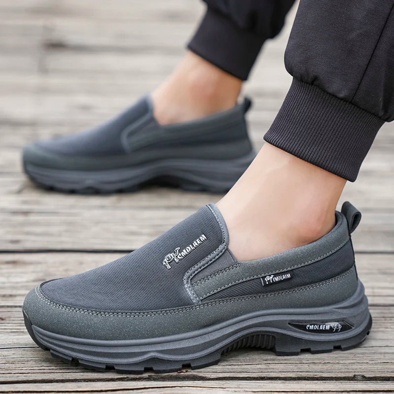 Mocasines Lona Hombre 2025 ∣ Sin Cordones ∣ Suela Gruesa Ligera
