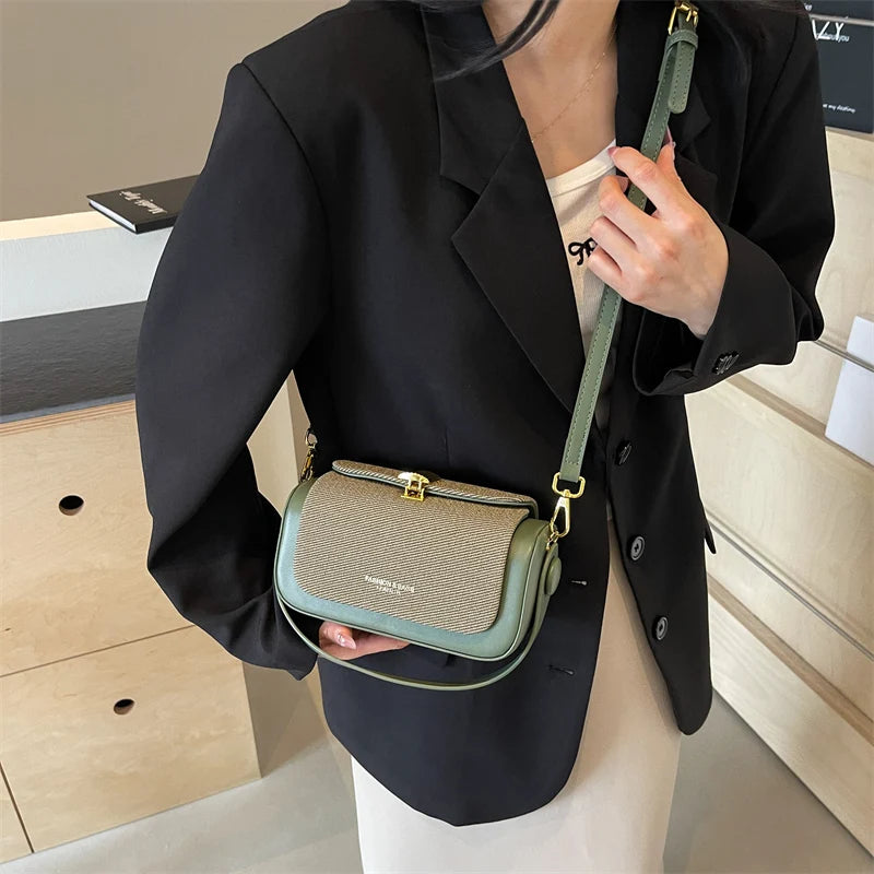 Mini Bolso Cruzado Cuadrado Lujo Estructurado | Diseño Simple Tendencia Versátil