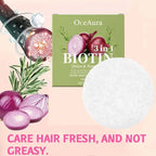 Jabón Champú de Cebolla y Biotina - 60g, Adecuado para Todo Tipo de Cabello, Hidratante y Suavizante, Rico en Extracto de Alecrim