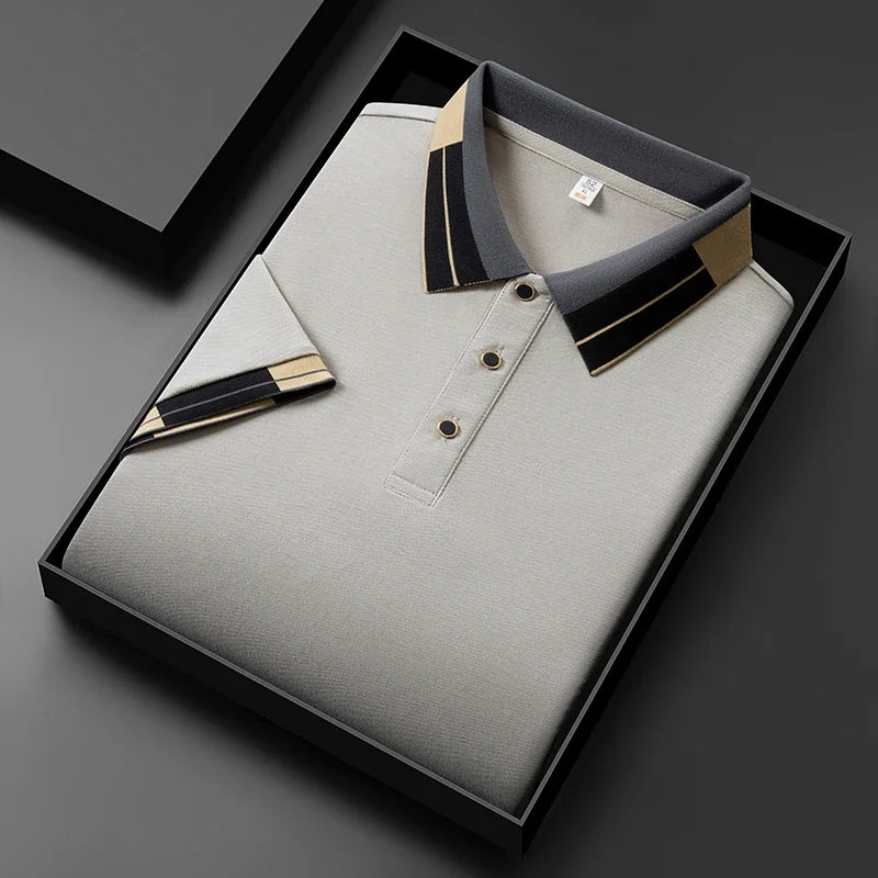 Polo Lujo Hombre 2025 ∣ Jacquard Transpirable ∣ Anti-sudor