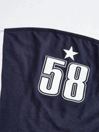 Top de tubo con estampado de letras y estrellas para mujer, ropa Y2k de verano con hombros descubiertos, Top corto sin espalda, ropa de calle