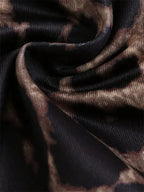 Ticotrendy | Top Fruncido Estampado Leopardo Espalda Descubierta Mujer