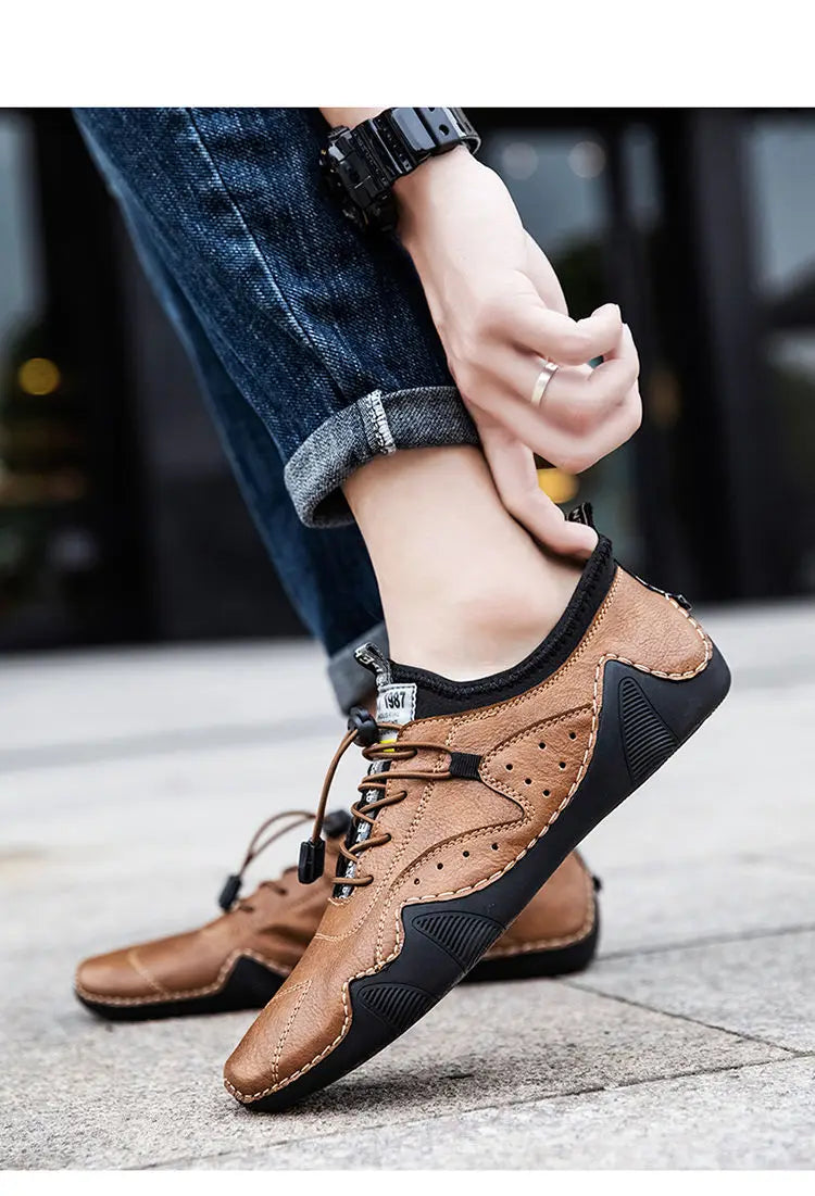 Mocasines Lujo Hombre ∣ Cuero Hechos a Mano ∣ Zapatillas Casual 2023