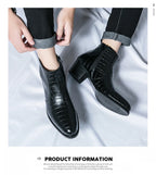 Zapatos Formales Hombre Ticotrendy Piel Dividida Boda Cómodos Con Cremallera | Punta Puntiaguda