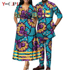 Vestido Cuello V Estampado Africano Pareja | Top y Pantalón | Tallas XS-6XL | Tico Trendy