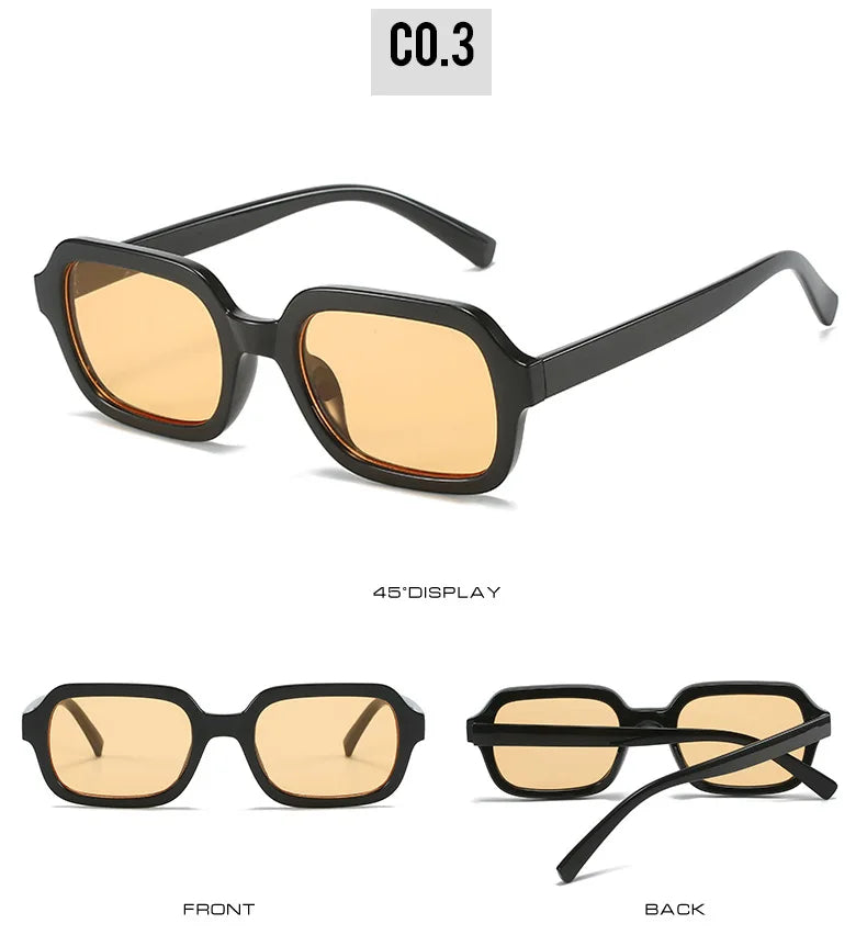 Gafas Sol Cuadradas Unisex Montura Pequeña Retro | A La Moda Popular UV400 Diseño