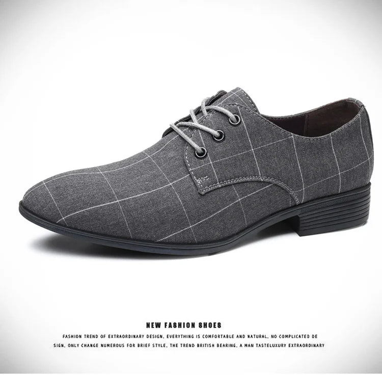 Zapatos Hombre Lona Formales Casuales Punta Puntiaguda Geométricos | Verano