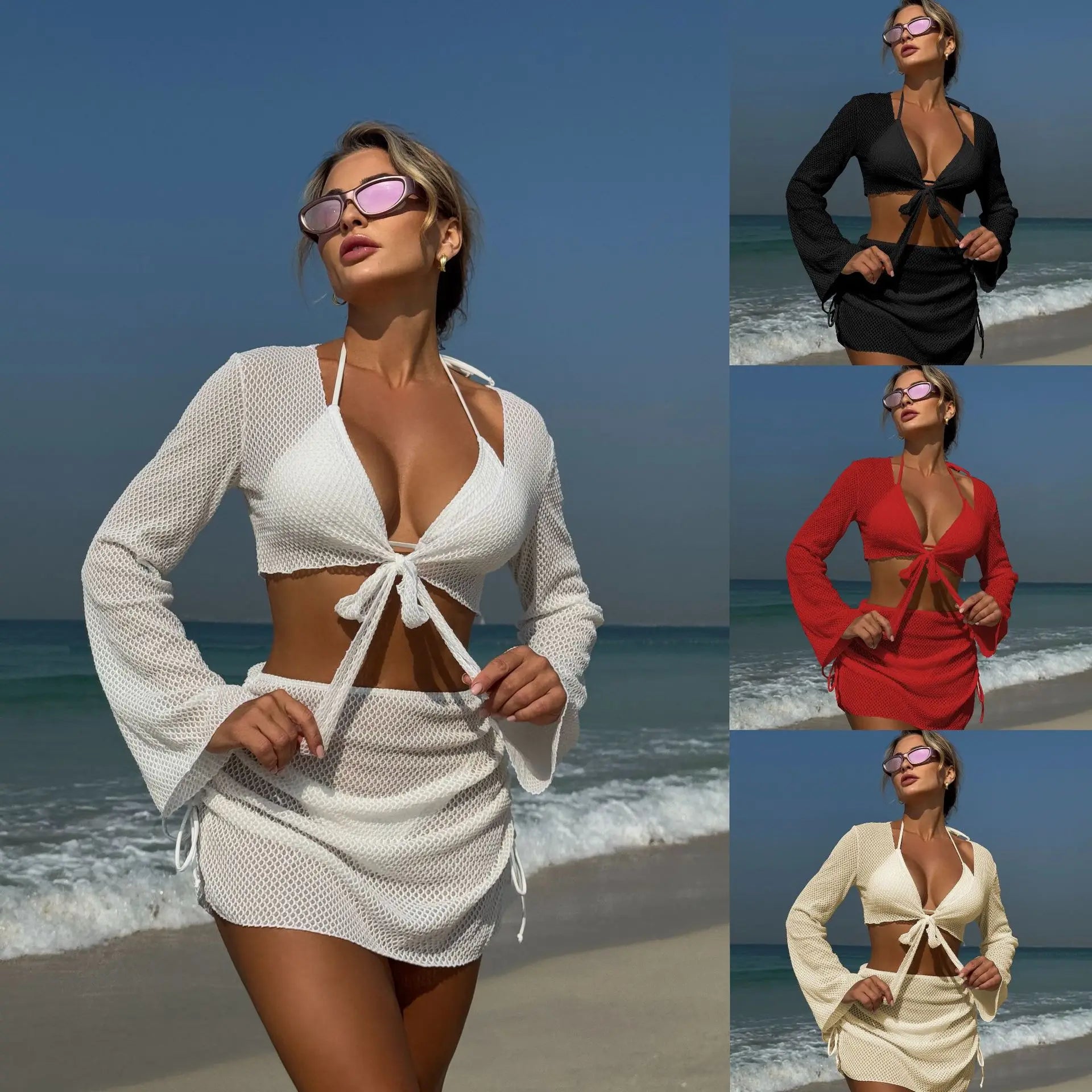 Conjunto de 4 Piezas para Playa - Outfit Completo Pura Vida