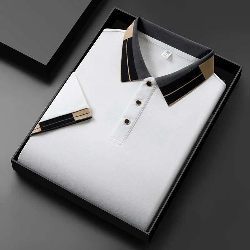 Polo Lujo Hombre 2025 ∣ Jacquard Transpirable ∣ Anti-sudor