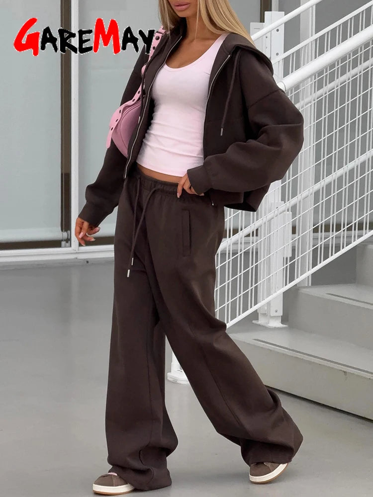 Conjunto Chándal 2 Piezas Mujer | Capucha y Cremallera | Gris y Amarillo Casual | Otoño | Ticotrendy