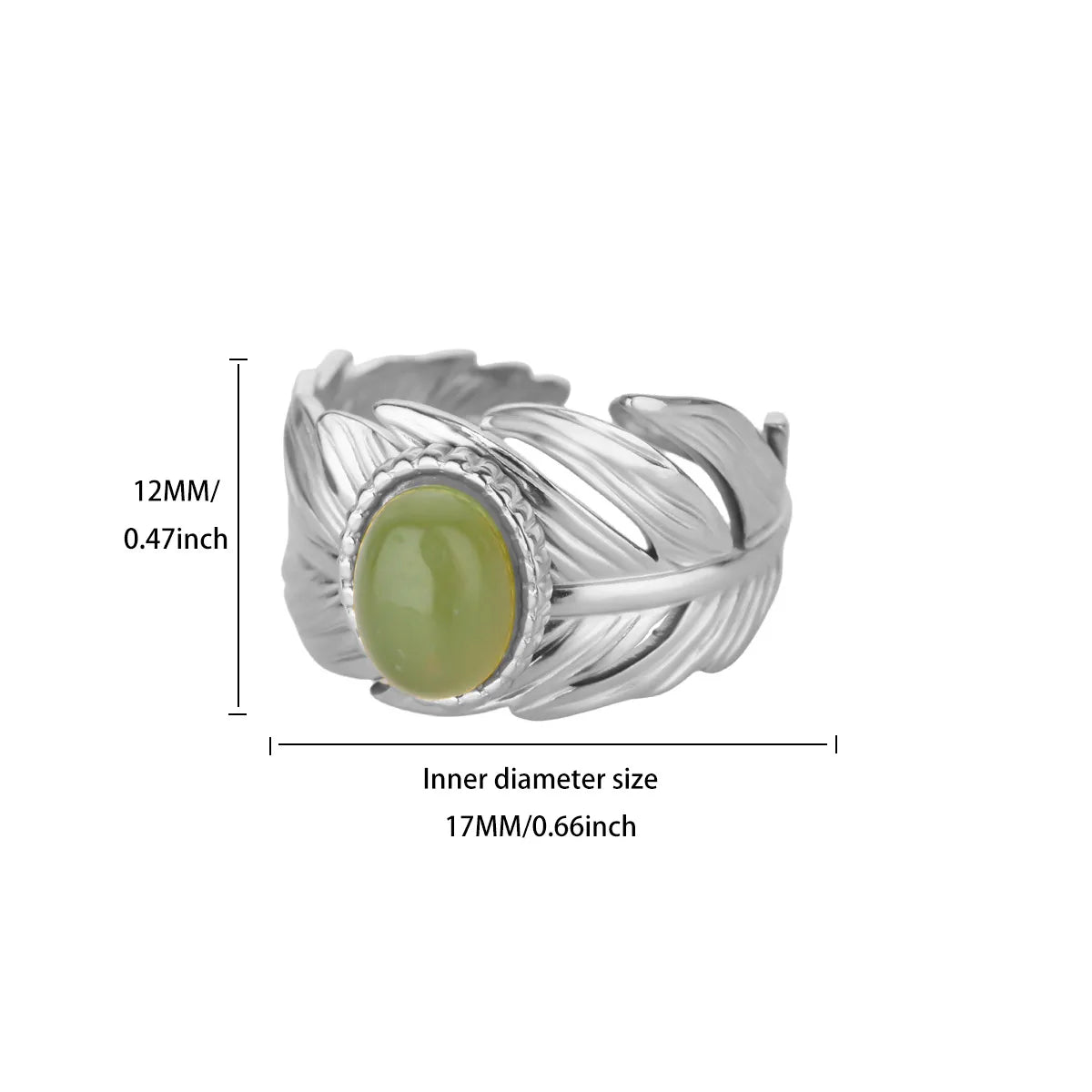 Anillo Ticotrendy Lujo | Ópalo Circón | Corazón Estrella Flor | Acero Oro