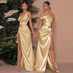 Vestido de satén Y2K | Sexy y elegante con tirantes finos