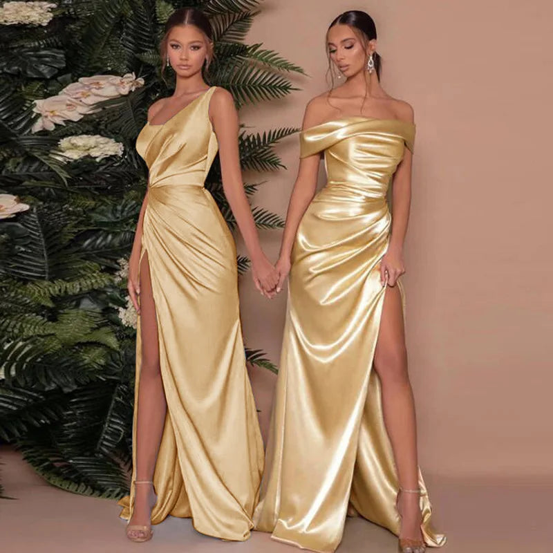 Vestido de satén Y2K | Sexy y elegante con tirantes finos