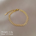 Pulsera Cadena Hoja Hueca Simple | Acero Inoxidable | Color Oro y Plata Moda | Ticotrendy