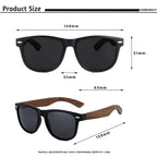Gafas de Sol CATERSIDE Retro | Madera Natural y Montura TR90 | Lentes Polarizadas Ovaladas