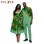 Vestido Apliques Estampado Africano Pareja | Camisa y Pantalón | Tallas S-6XL | Tico Trendy