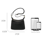 LAORENTOU bolso de hombro de cuero genuino para mujer 2025 nuevo bolso cruzado de cuero suave de gran capacidad a la moda para mamá