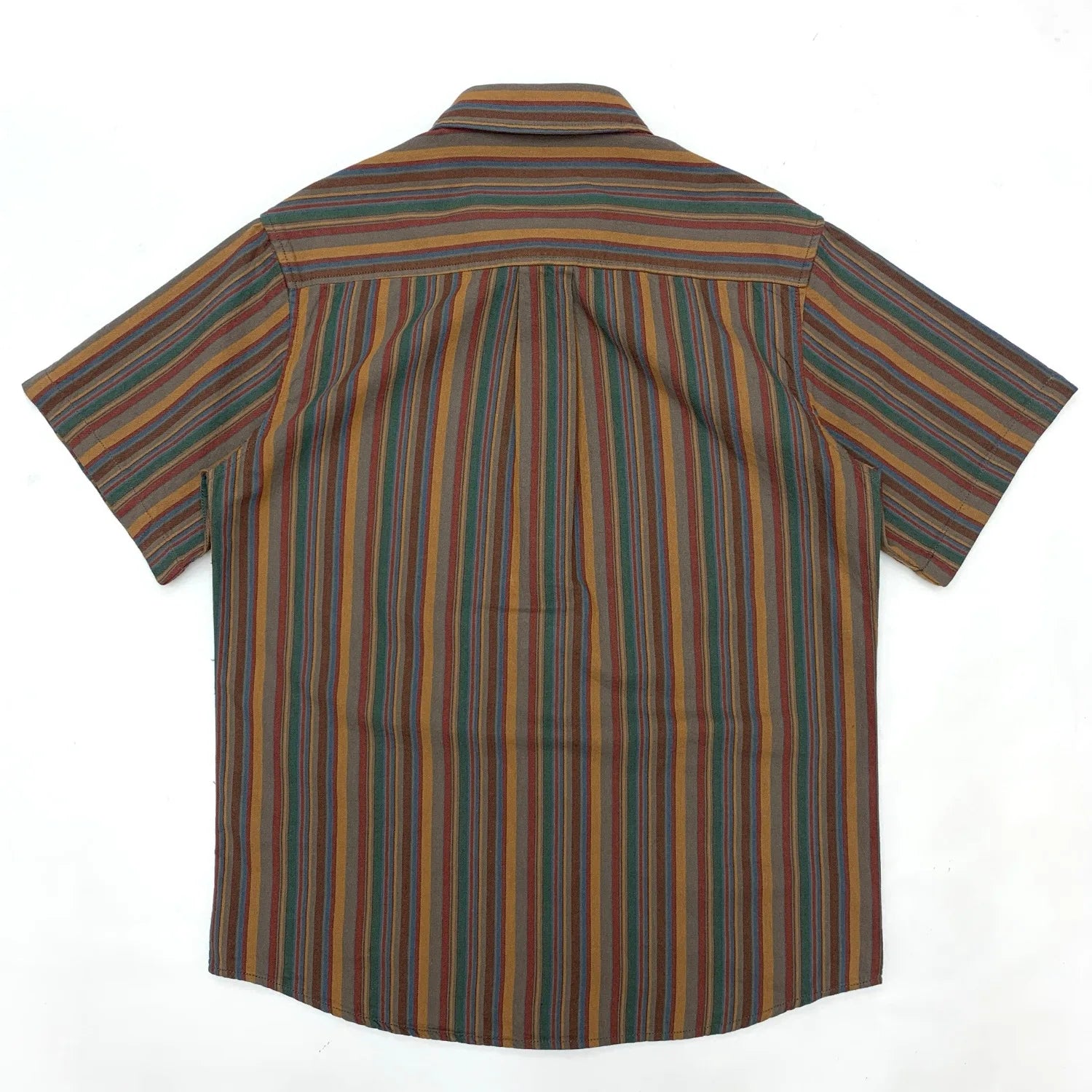 Camisa Vintage Hombre | Rayas Marino | Algodón | Manga Corta | Ticotrendy Costa Rica
