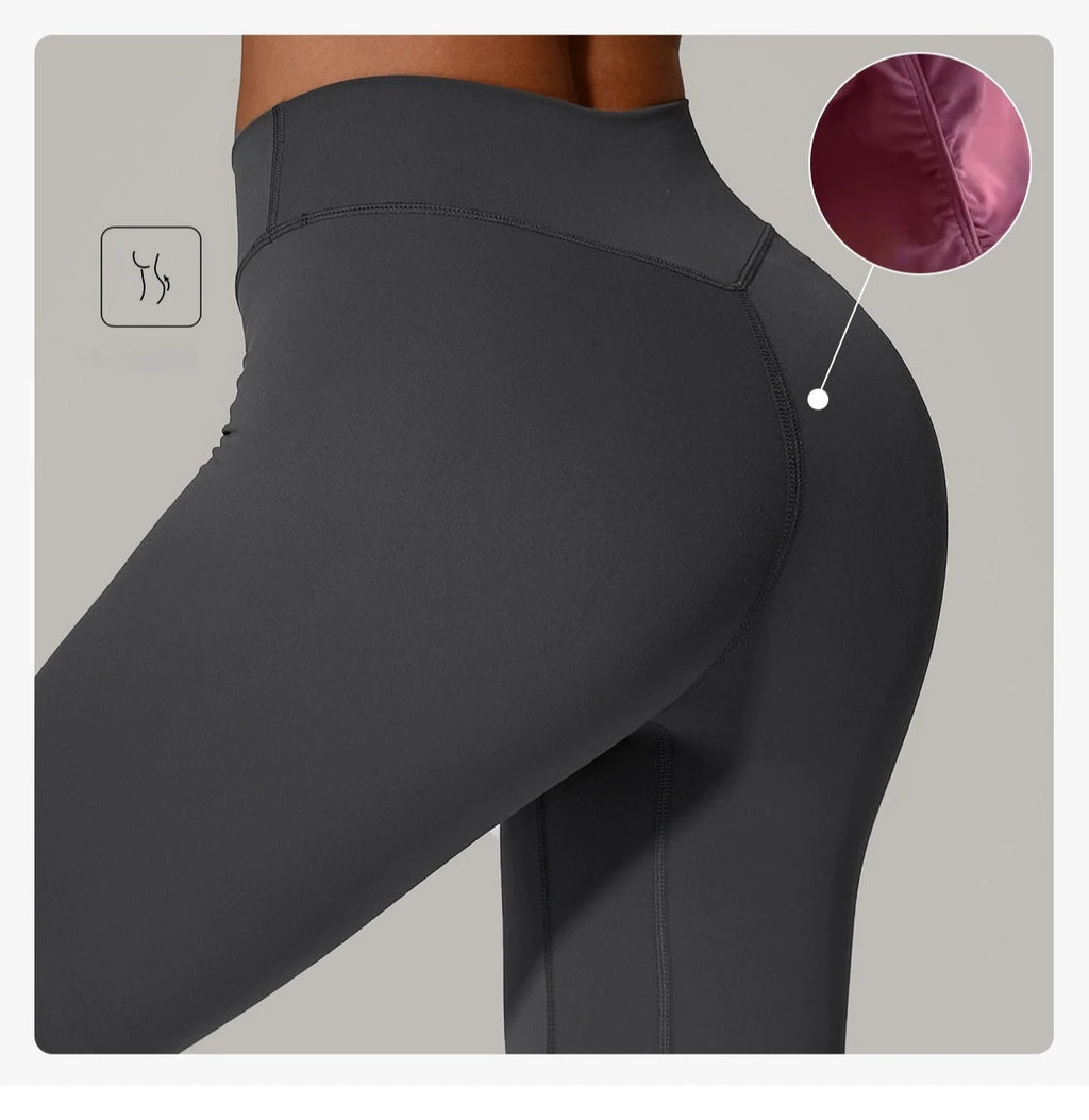 Pantalones de Yoga VEQKING | Pliegues Invisibles y Cintura Alta | Levanta Glúteos y Secado Rápido | Tico Trendy