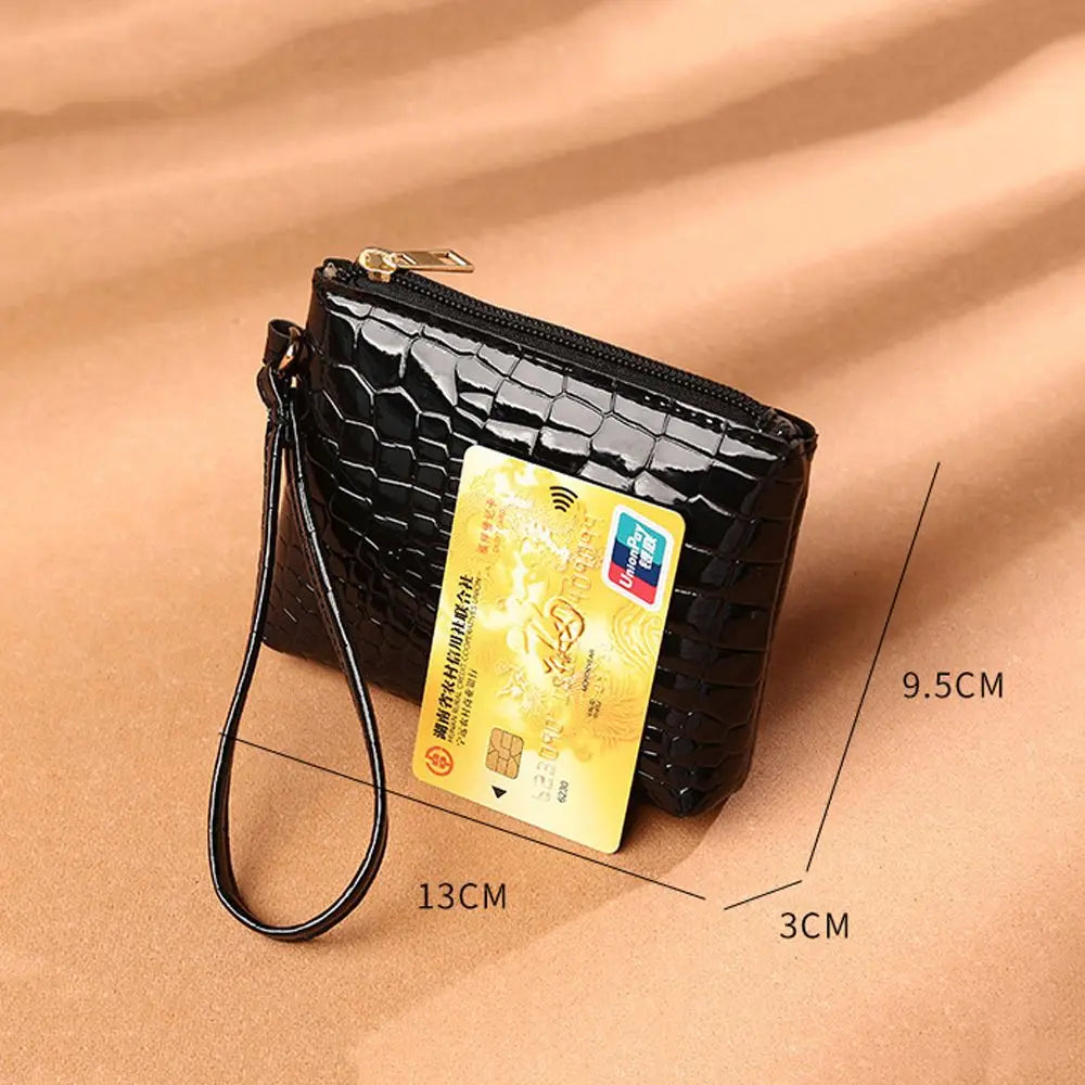 Cartera corta de cuero PU a la moda para mujer, tarjetero con cerrojo y flores pequeñas, cartera pequeña delgada, monedero multitarjetas para niña
