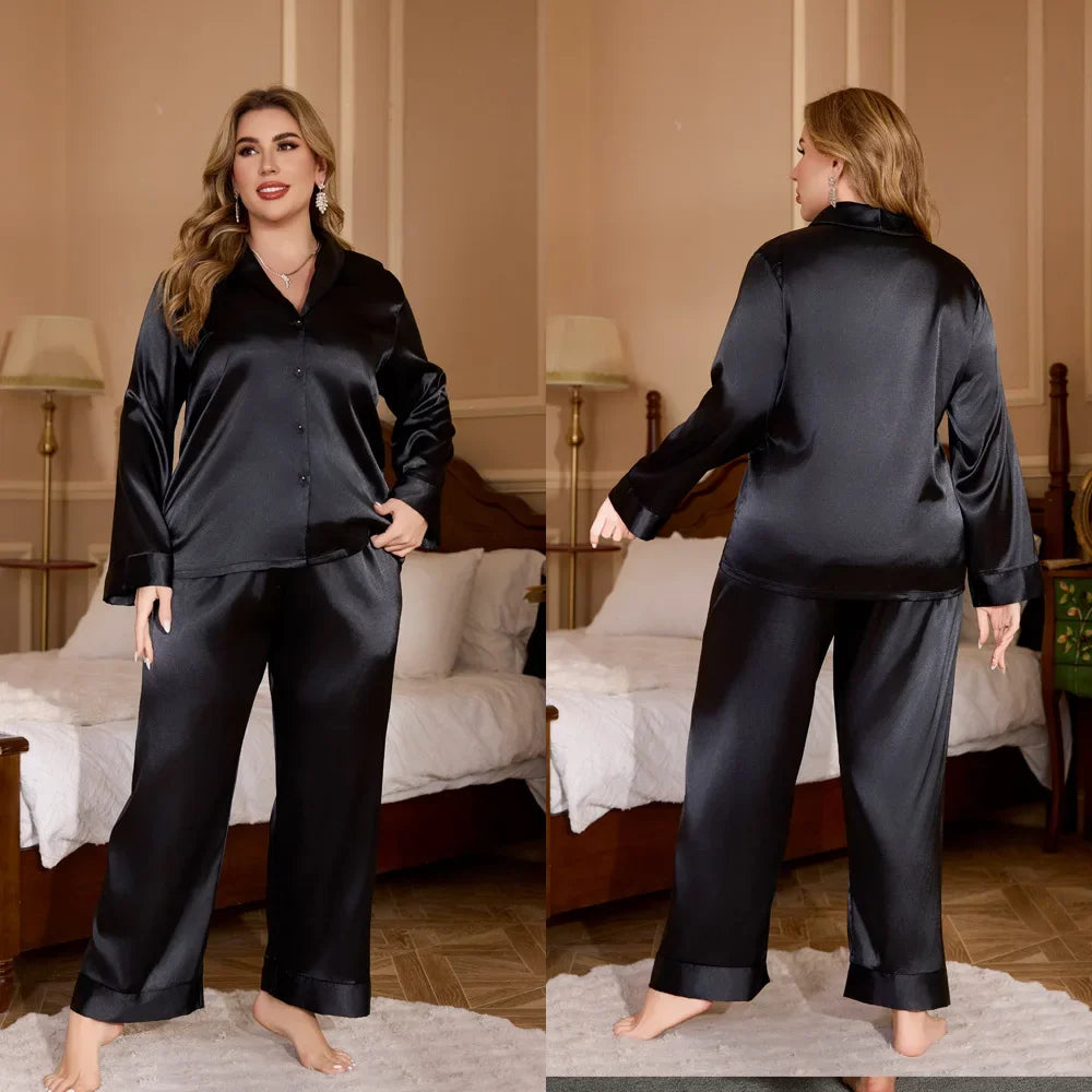 Conjunto de Pijama con Encaje Translucido | Talla Grande